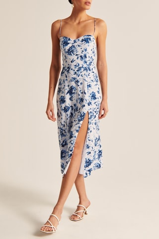 Robe midi - Bleu cobalt