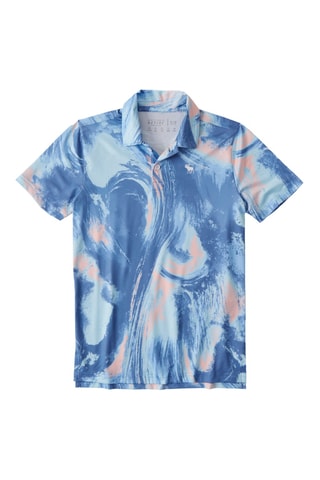 Polo tie and dye - Bleu
