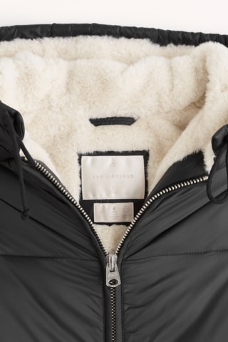 Doudoune longue à capuche - Noir