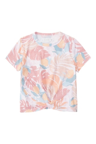 T-shirt - Blanc et marron