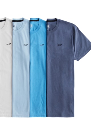 4 t-shirts - Blanc et bleu
