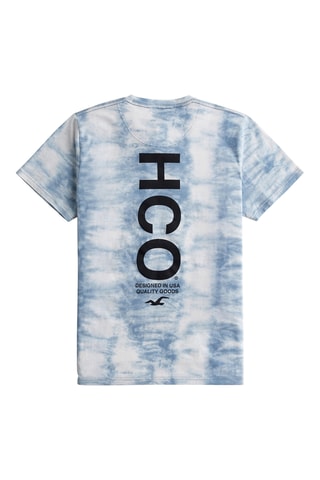 T-shirt dip an dye - Bleu cobalt et blanc