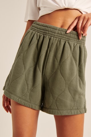 Short taille haute - Kaki