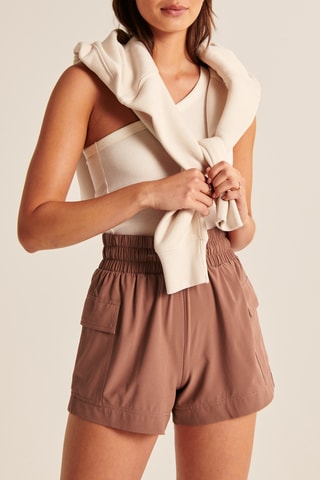 Short taille haute - Marron