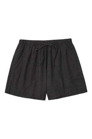 Short en lin - Noir