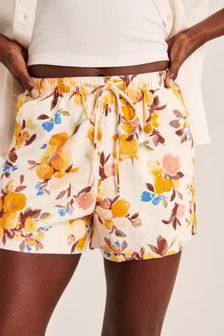 Short en lin - Blanc