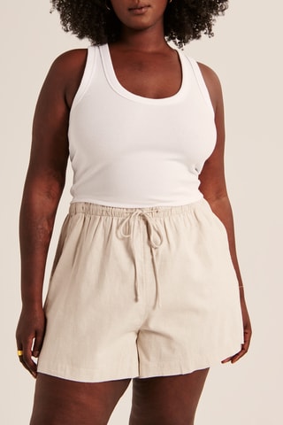 Short en lin - Beige