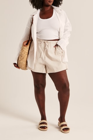 Short en lin - Beige