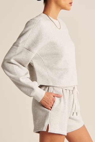 Short taille haute - Gris clair chiné