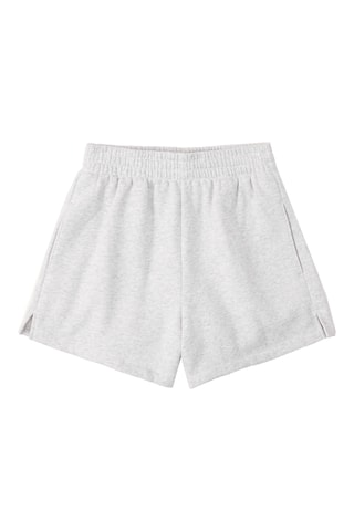 Short taille haute - Gris clair chiné