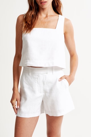 Short taille haute - Blanc
