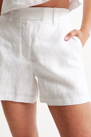 Short taille haute - Blanc