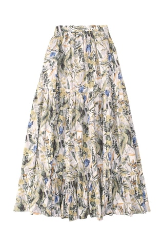 Jupe longue taille haute - Blanc