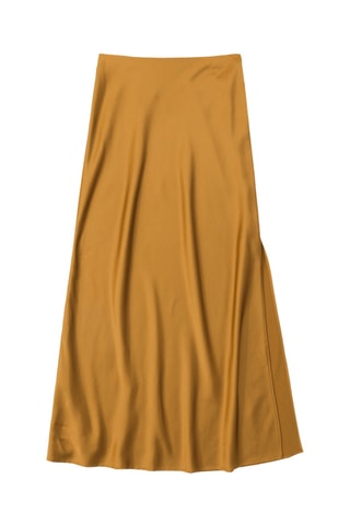 Jupe midi taille haute - Doré