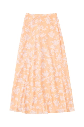 Jupe portefeuille taille haute - Orange