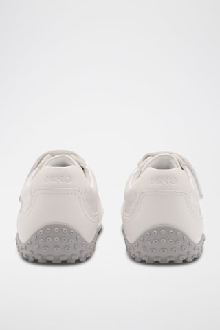 Tennis toile cuir - Blanc