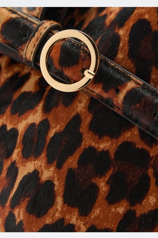 Sac cuir léopard - Marron