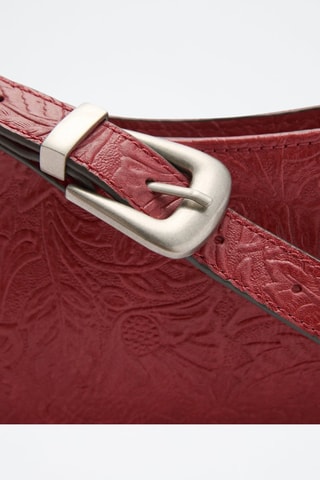 Sac porté épaule texturé - Rouge