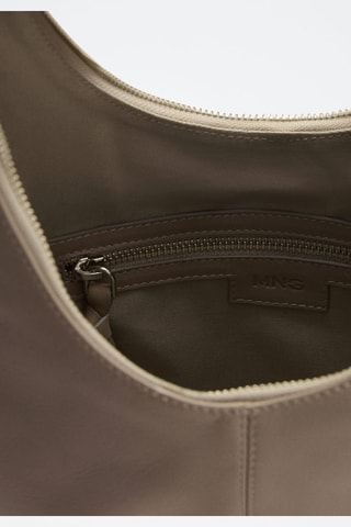 Sac porté épaule en cuir - Gris clair