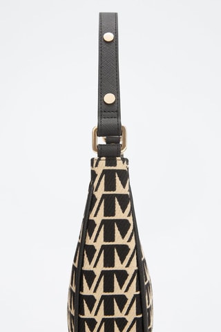 Sac porté épaule jacquard - Noir