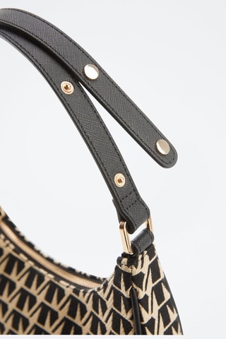 Sac porté épaule jacquard - Noir