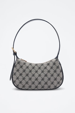 Sac porté épaule imprimé logo - Bleu marine