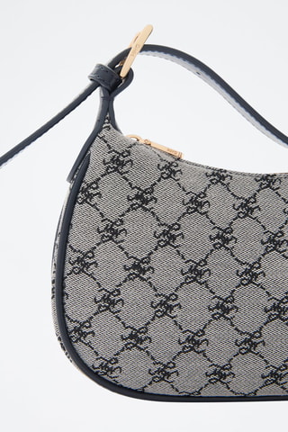 Sac porté épaule imprimé logo - Bleu marine