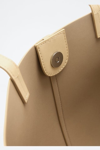 Sac shopper similicuir - Jaune