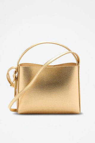 Mini sac cabas métallisé - Doré