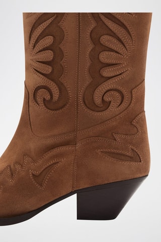 Bottes cowboy cuir - Marron