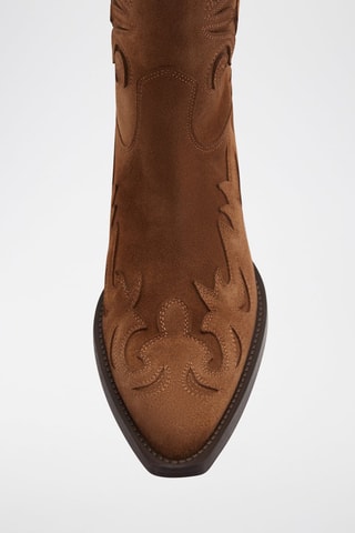 Bottes cowboy cuir - Marron