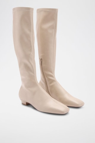 Bottes hautes zippées - Beige