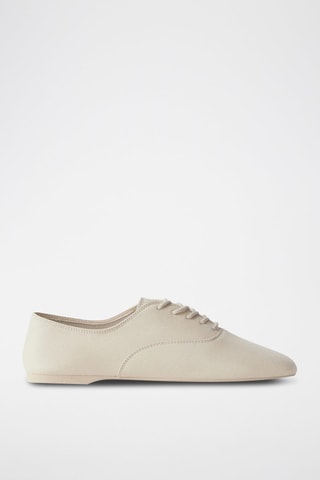 Chaussures lacées cuir - Écru