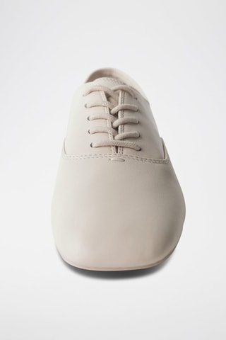 Chaussures lacées cuir - Écru