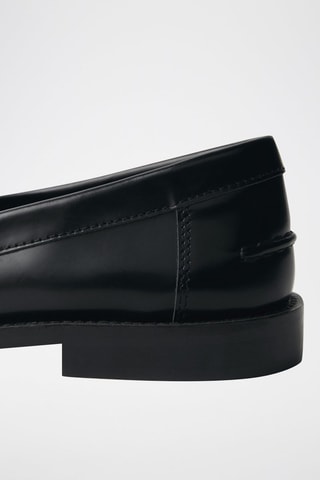 Mocassins cuir bicolores - Noir