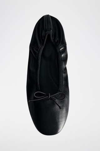 Ballerines cuir nœud - Noir