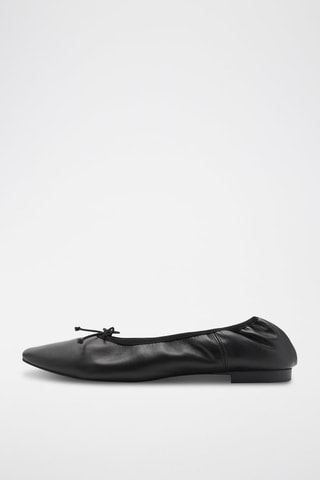 Ballerines cuir nœud - Noir