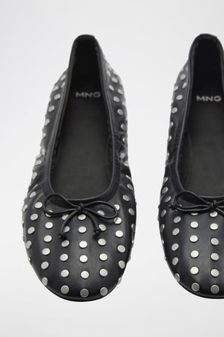 Ballerines cloutées noeud - Noir