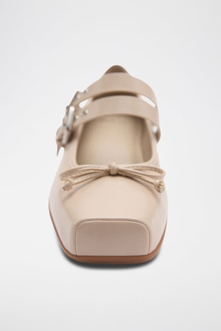 Ballerines double boucle noeud - Beige