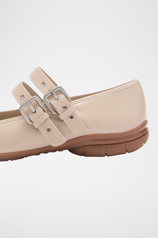 Ballerines double boucle noeud - Beige