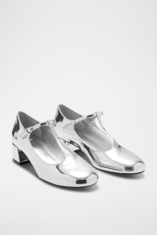 Chaussures à talons métallisés - Argenté