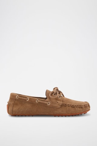 Chaussures bateau en cuir - Marron