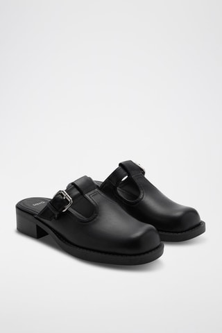 Sabots boucle de style mule - Noir