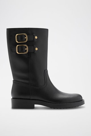 Bottines en cuir - Noir