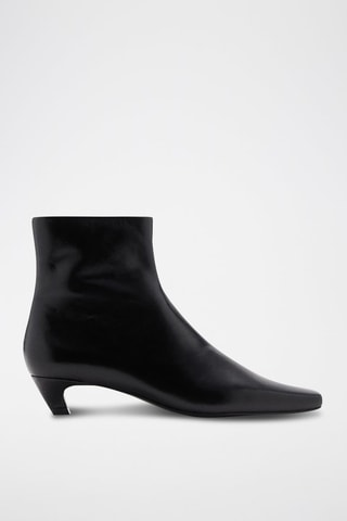 Bottines en cuir - Noir