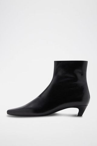 Bottines en cuir - Noir