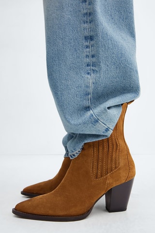 Bottines en cuir - Marron