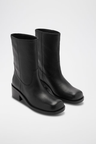 Bottines en cuir - Noir