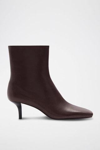 Bottines en cuir de chèvre - Chocolat