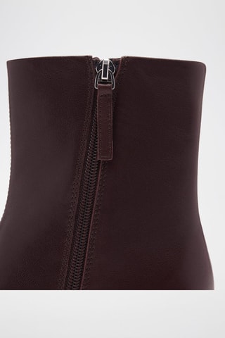 Bottines en cuir de chèvre - Chocolat